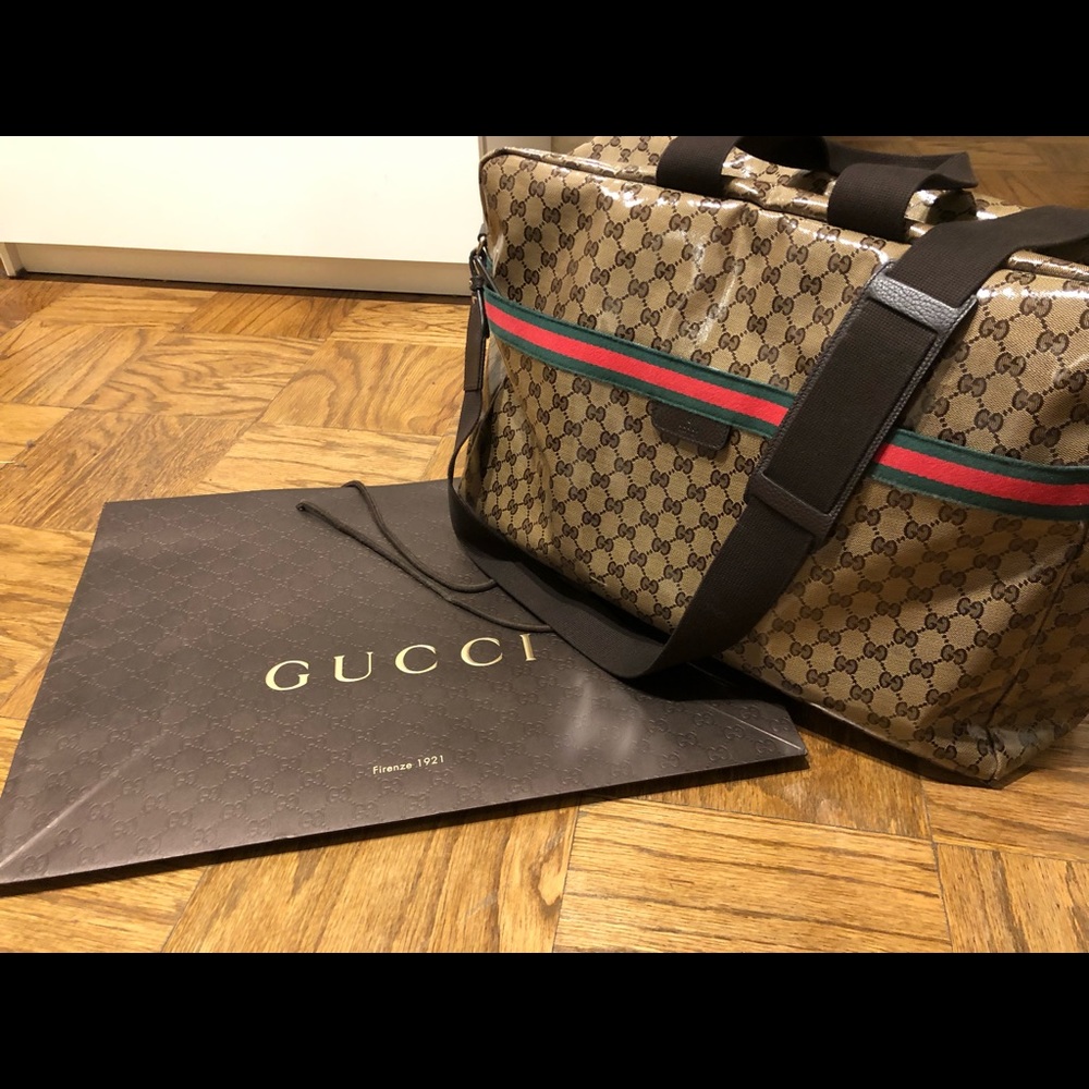 New Authentic Gucci GG Monogram PVC Duffle Bag